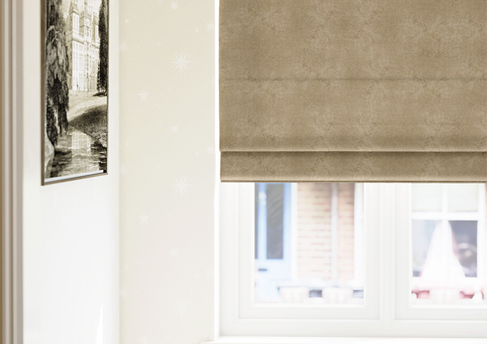 Faux Suede, Latte - Roman Blind - Image 5